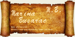 Marina Busarac vizit kartica